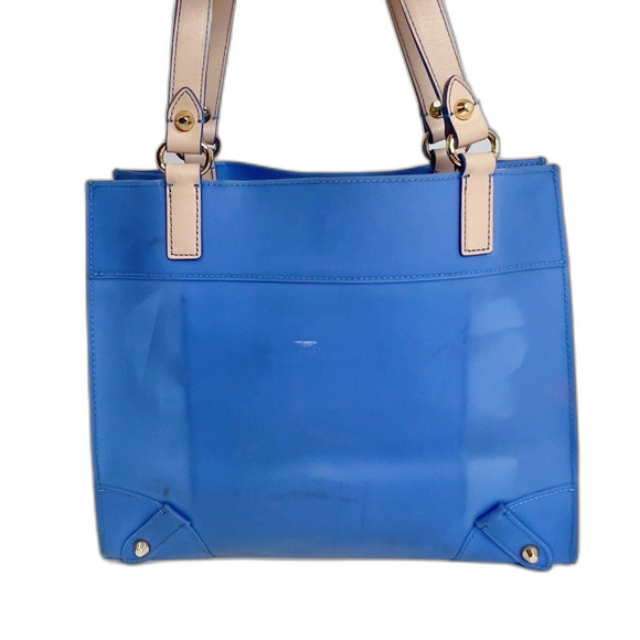 Juicy Couture RARE y2k Vintage Blue Jelly Plastic Tote Bag Shoulder Bag - Picture 4 of 12